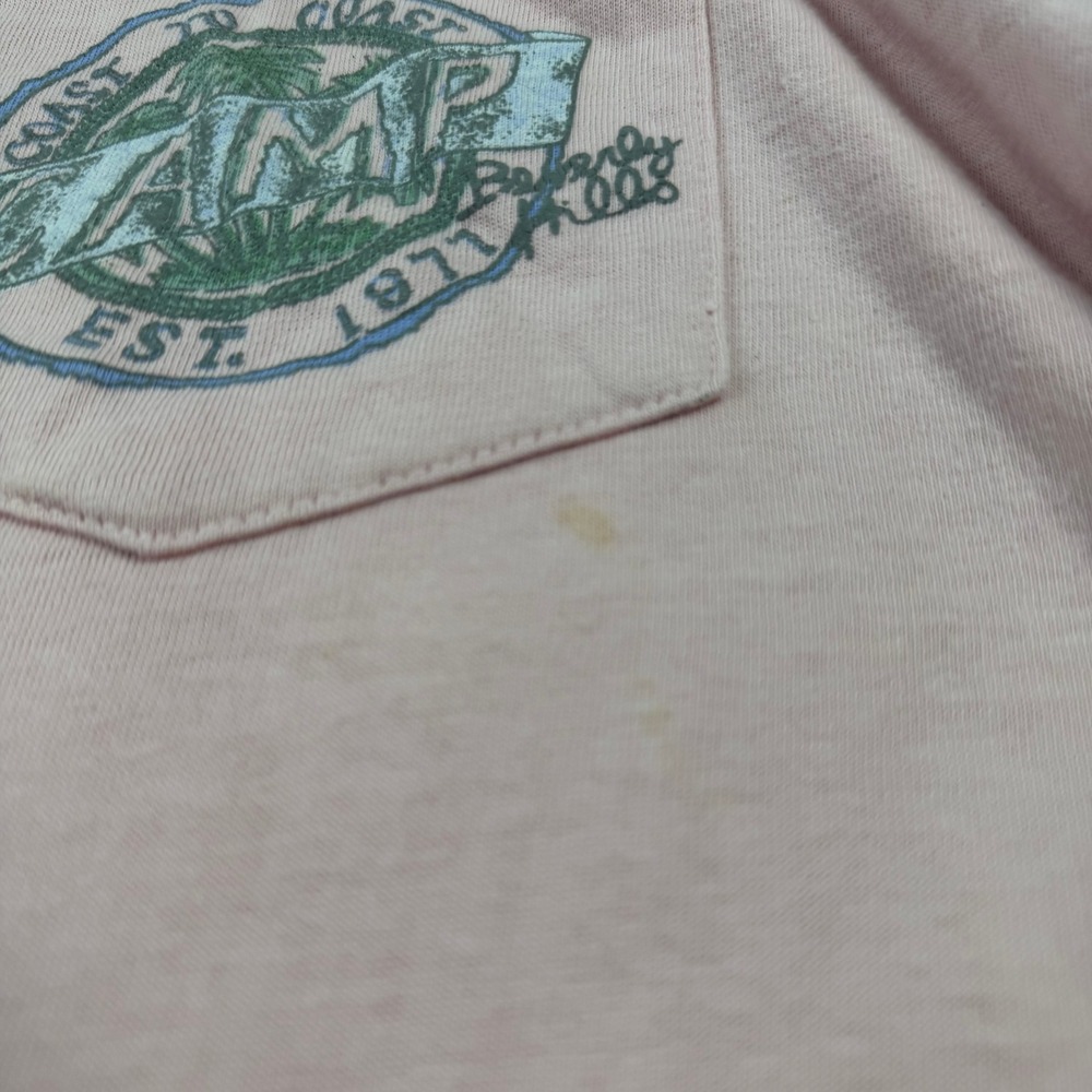 Vintage Camp Beverly Hills Pink Mint 2pc Set Polo Shirt Board Shorts Medium - Picture 9 of 16